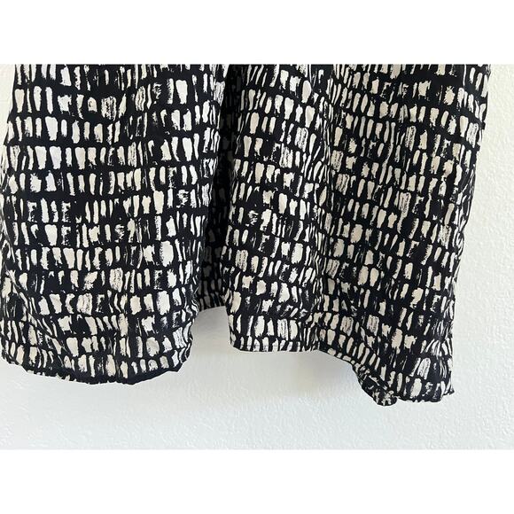 Eileen Fisher 100% Silk Mini Dress Womens 1X Black Boho Chic Artsy Miniamlist - Picture 11 of 15